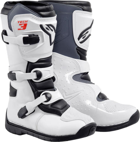 Tech 3S Boots White/Black Sz Y13