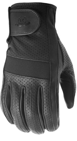 Jab Perforated Leather Gloves Black X