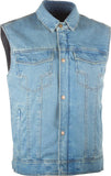 Iron Sights Denim Vest W/Traditional Collar Blue X