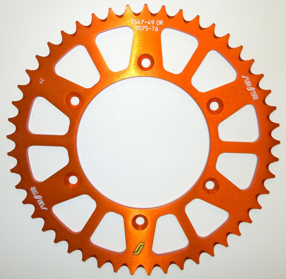 Sunstar Sprocket Rear 49t Oran Ge