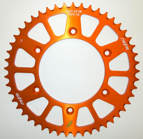 Rear Sprocket Aluminum Orange 52t