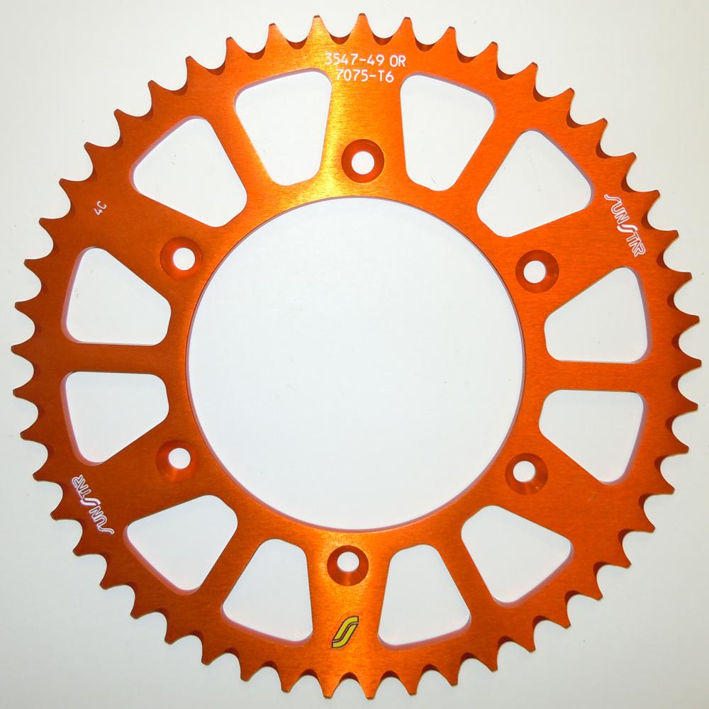 Rear Sprocket Aluminum Orange 53t
