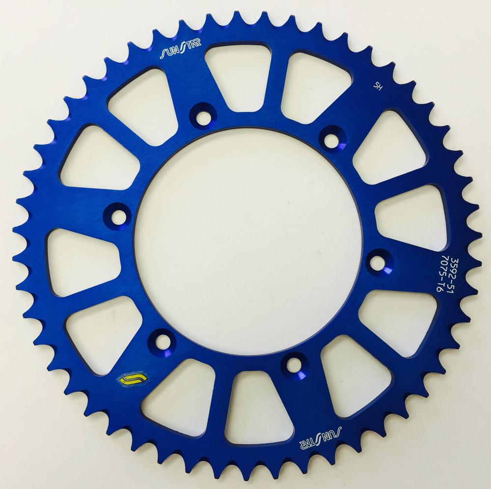 Rear Sprocket Aluminum Blue 51t