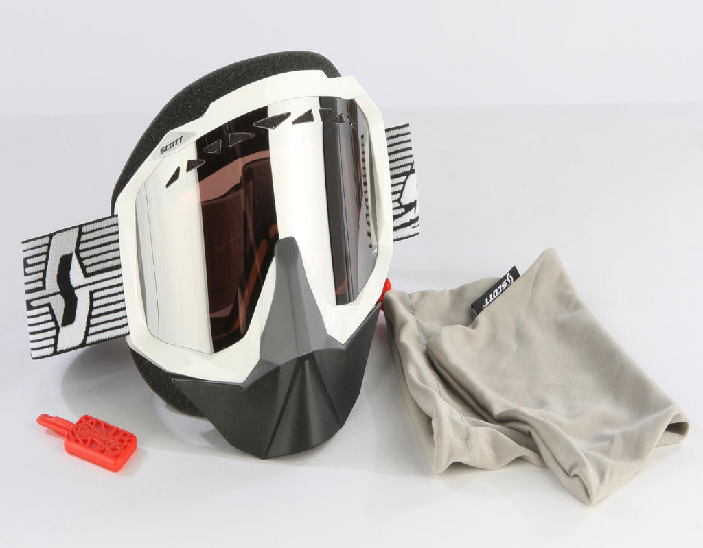 Hustle Snocross Goggle White W-acs Chrome Lens