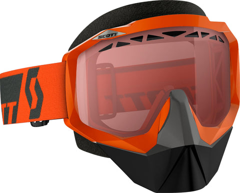 Hustle Snocross Goggle Orange W-amp Rose Lens