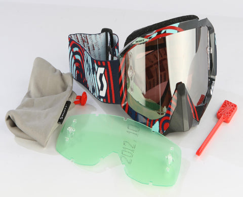 Hustle Goggle Vinyl Red-blue W-chrome Lens