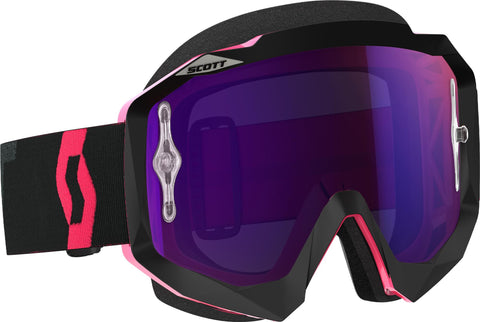 Hustle Mx Goggle Blk/Flo Pnk W/Purple Chrome Lens