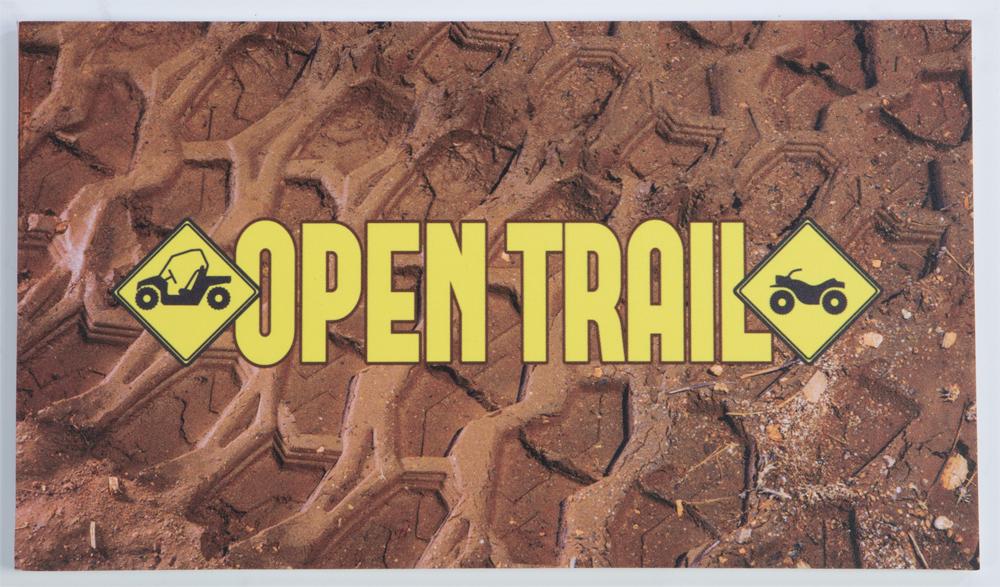 13" Open Trail Sign