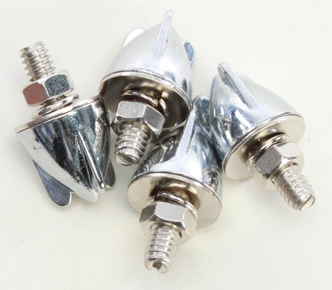 4-pk 6mm Chrome Rocket Bolt