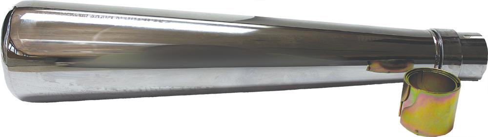 17.5" Oval Muffler Chrome W-reducr Set