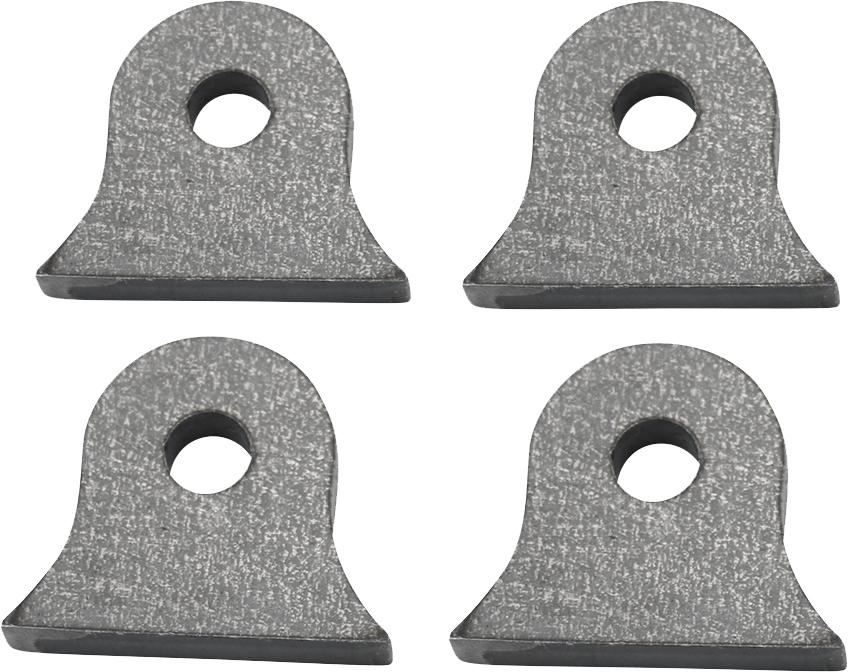 Weld-on Steel Mounting Tabs Vintage Style 6 4-pk