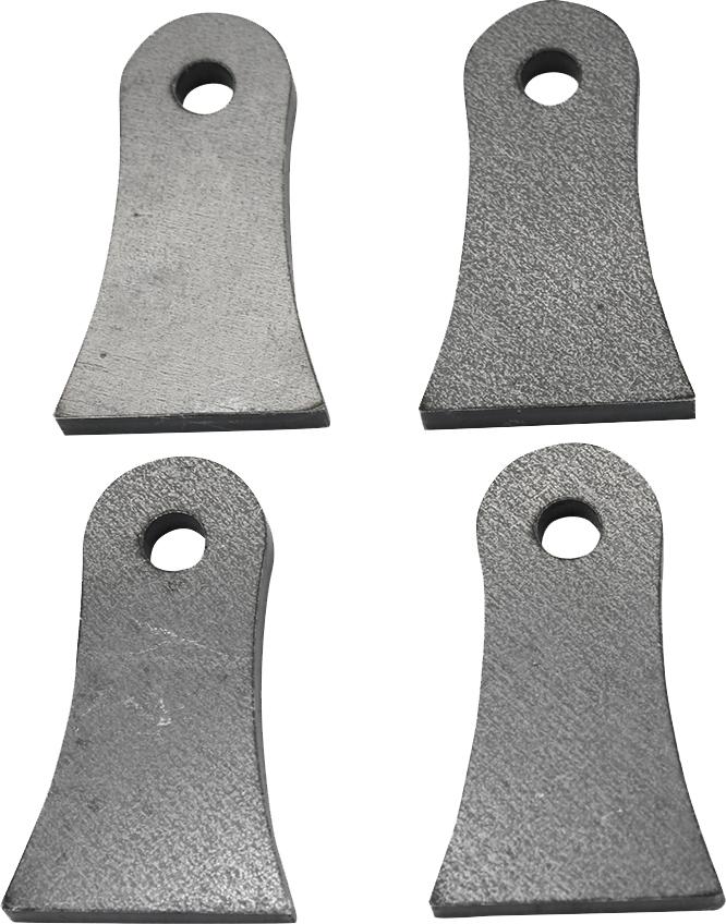 Weld-on Steel Mounting Tabs Vintage Style 7 4-pk