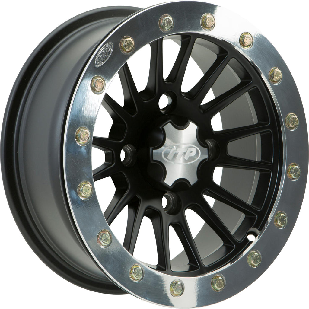Sd Sngl Bdlk 14x7 4-156 4+3 M. Blk - Polished Ring