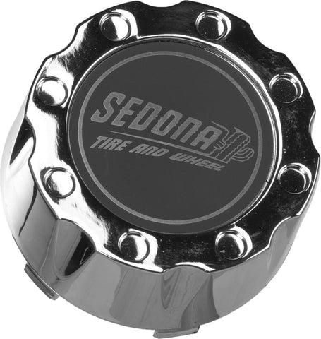 Wheel Cap 4-110 & 115 Chrome Cap - Black Decal