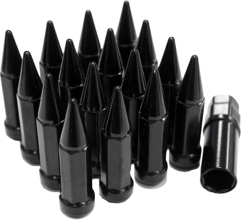 Spike Lug Nut Replacement Part 3-8"-24 Black Tapered W-key