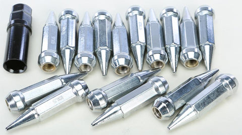 Spike Lug Nut Replacement Part 10mmx1.25 Chrome Taper W-key