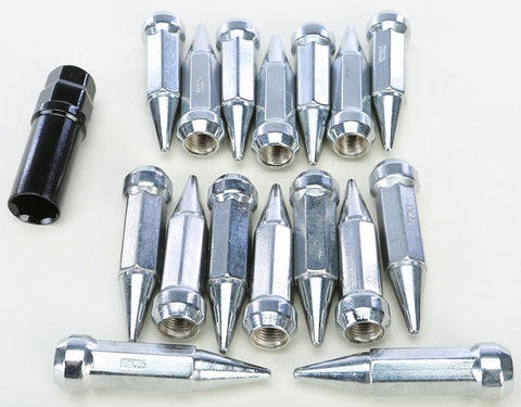 Spike Lug Nut Replacement Part 12mmx1.25 Chrome Taper W-key