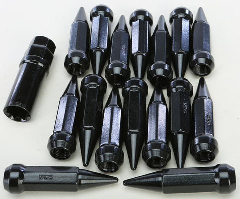 Spike Lug Nut Replacement Part 12mmx1.25 Black Taper W-key