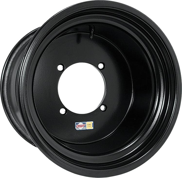 Ultimate 14x8 4+4 4-110 Black Double Rolled Bead