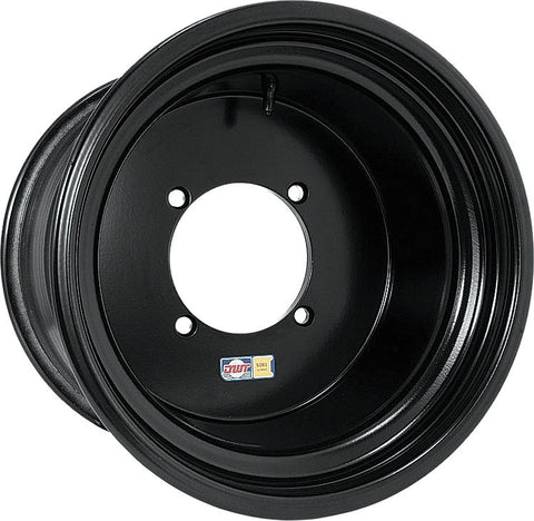 Ultimate 14x8 4+4 4-110 Black Double Rolled Bead