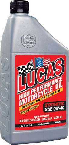 Synthetic High Performance Oil 0w-40  32oz