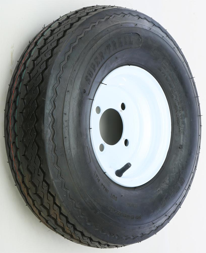 Trlr Tire-rim Assy White 8x5.3 75 4 On 4-5.70-8 "b"