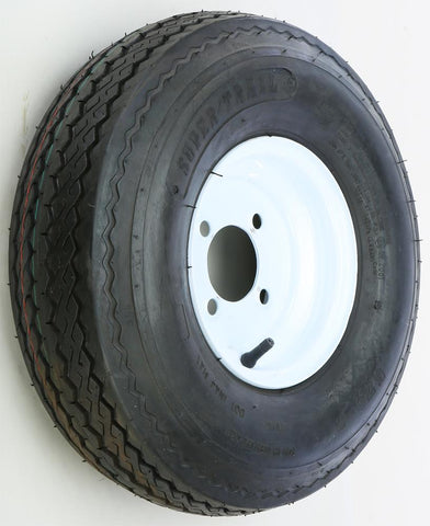 Trlr Tire-rim Assy White 8x5.3 75 4 On 4-5.70-8 "b"