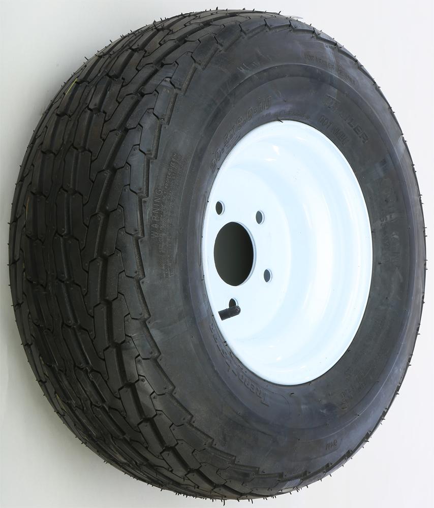 Trlr Tire-rim Assy White 10x6 5 On 4.5-20.5x8-10 "c"