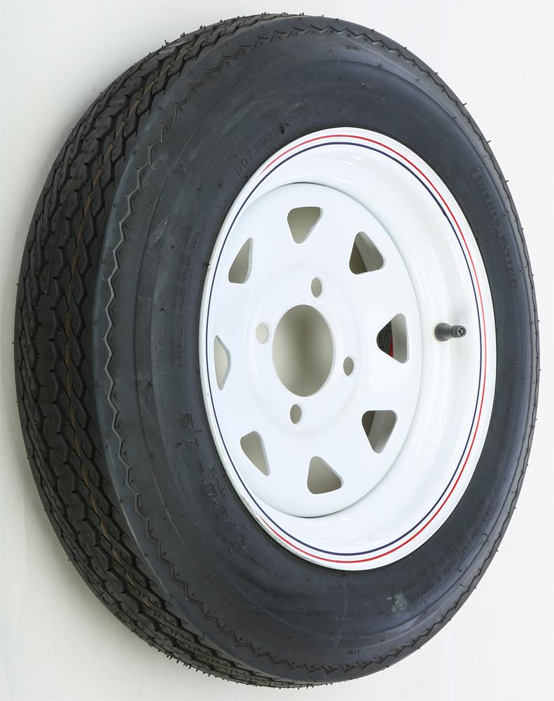 Trlr Tire-rim Assy White 12x4 4 On 4-4.80-12 "c"