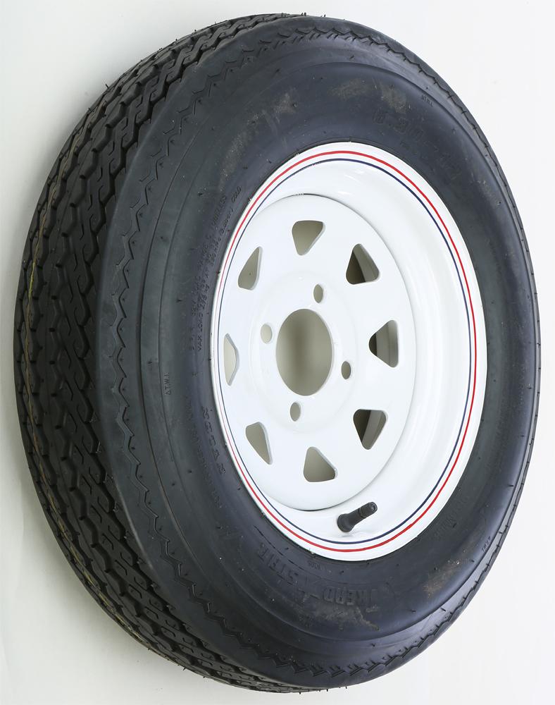 Trlr Tire-rim Assy White 12x4 4 On 4-5.30-12 "c"