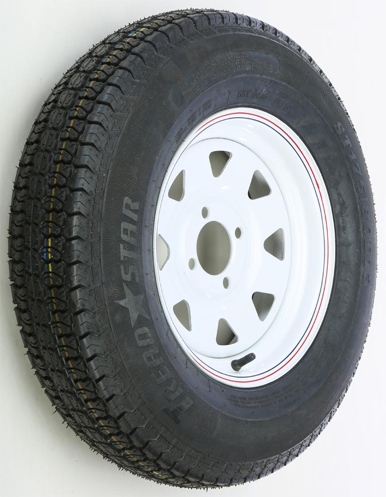 Trlr Tire-rim Assy White 13x4. 5 4 On 4-b78-13 "c"