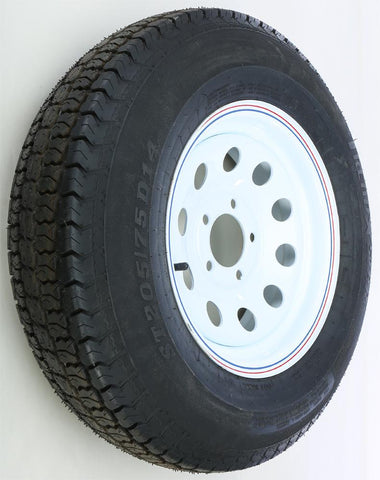 Trlr Tire-rim Assy White 14x6 5 On 4.5-f78-14 "c"