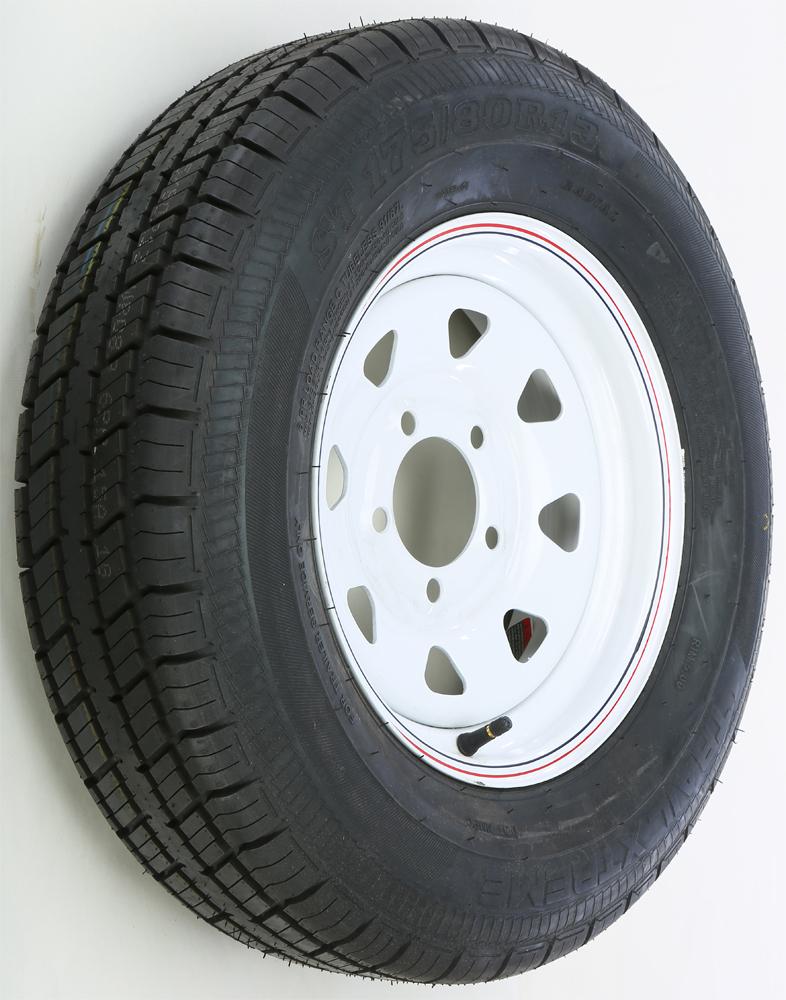 Trlr Tire-rim Assy White 13x4. 5 5 On 4.5-175-80r13 "c"