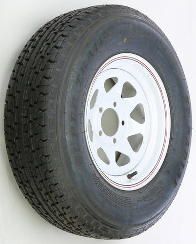 Trlr Tire-rim Assy White 14x6 5 On 4.5-215-75r14 "c"