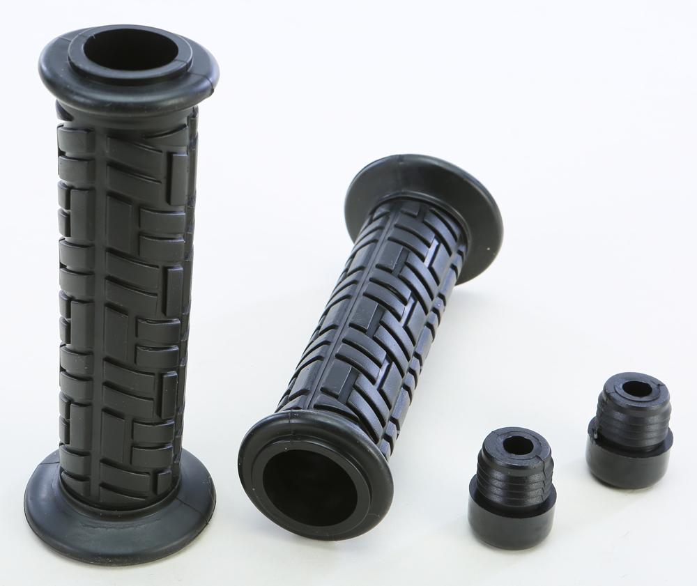 Superbike Black Laser Grips W-end Plugs