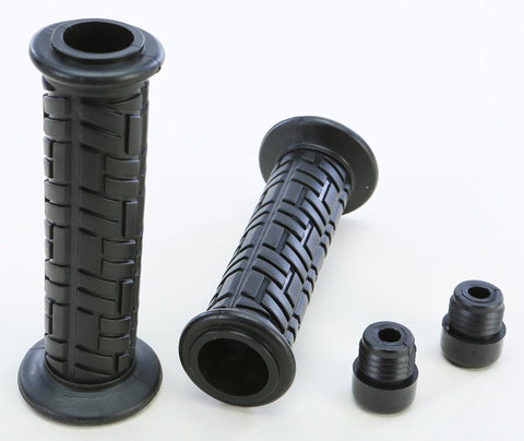 Superbike Black Laser Grips W-end Plugs
