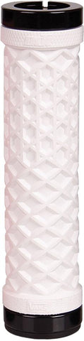 Lock-On Grips W/Alloy Clamps White 130Mm