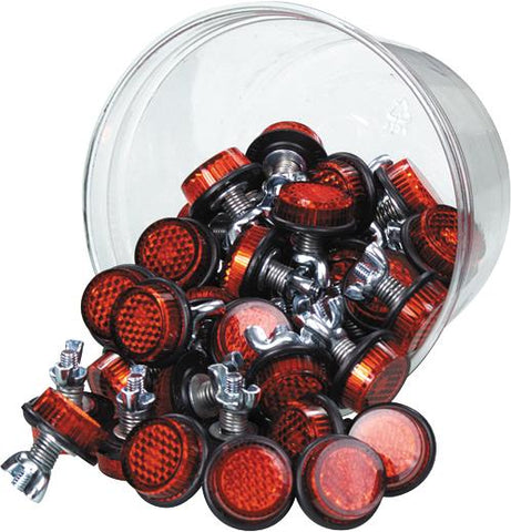 Mini-reflectors Red 40-pk