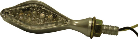 Diamond 8 Led Marker Lights Bl Ack W-clear Lens