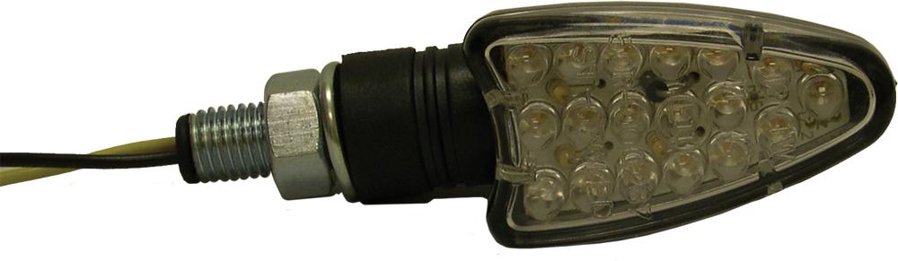 Long Arrow 8 Led Marker Lights Black W-clear Lens