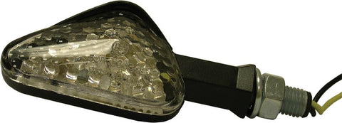 Offset Arrow 8 Led Marker Ligh Ts Black W-amber Lens