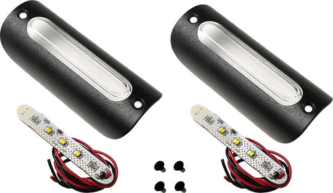 Led Lights Textured Black W-white Led
