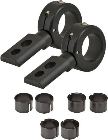 Billet Mounting Bracket 7-8"-1 1-4" (black)