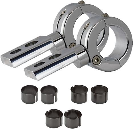 Billet Mounting Brackets Chrome 7-8" - 1-1-4"