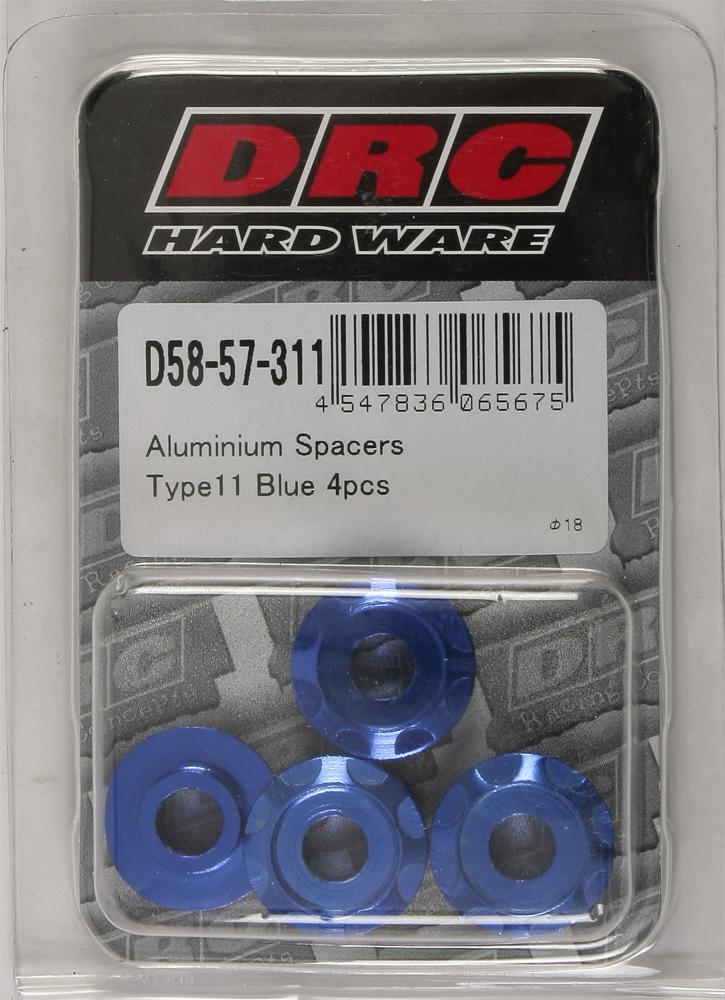 Aluminum Spacers Type 11 Blue M6x12mm 4-pk
