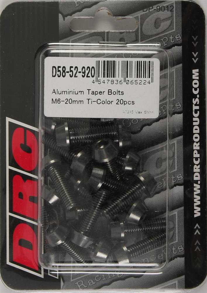 Aluminum Taper Bolts Titanium M6x20mm 20-pk