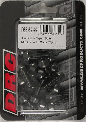 Aluminum Taper Bolts Titanium M6x20mm 20-pk