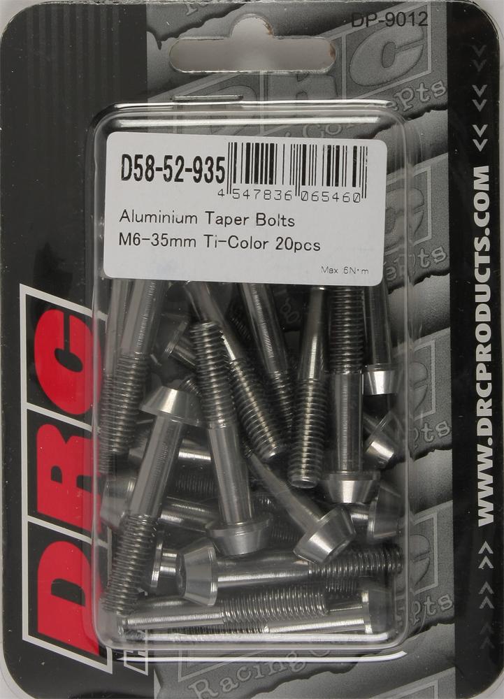 Aluminum Taper Bolts Titanium M6x35mm 20-pk