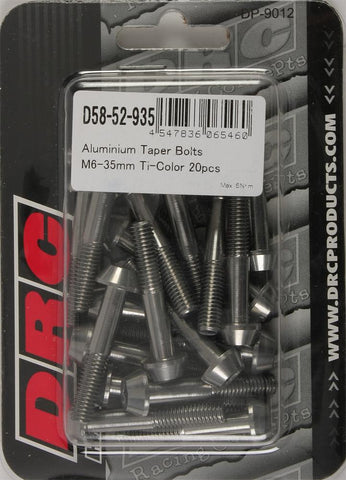 Aluminum Taper Bolts Titanium M6x35mm 20-pk