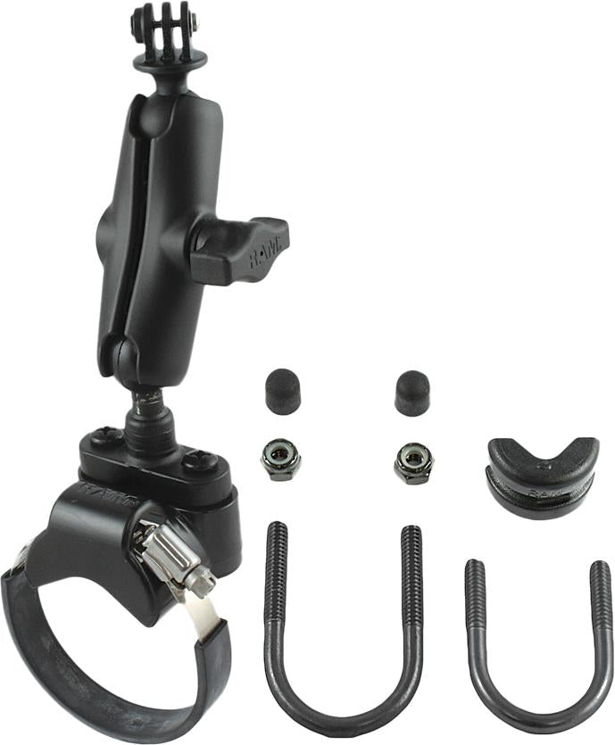Strap Clamp Roll Bar Mount W-1" Ball  Gopro Hero Adapter